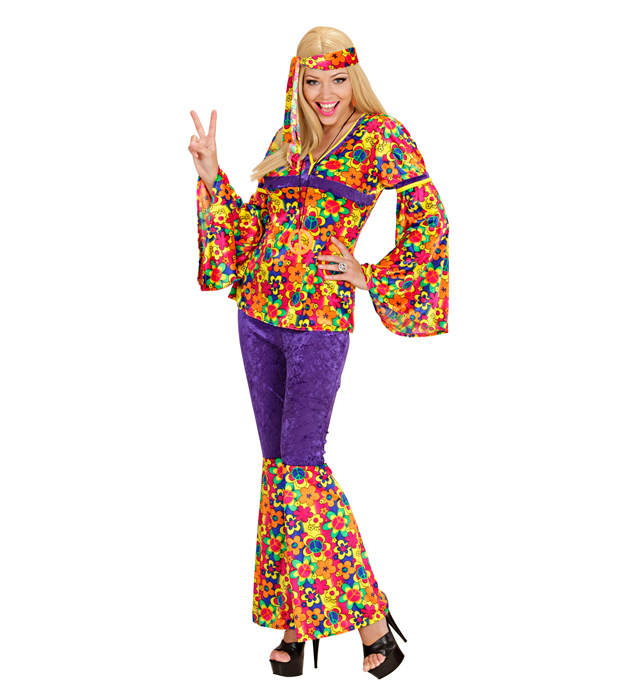 "FILLE HIPPIE" (chemise, pantalon,bandeau)