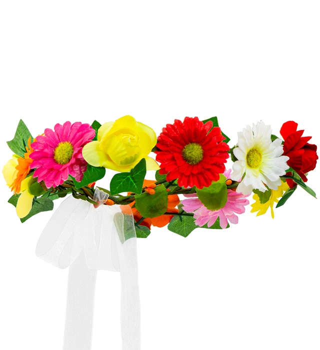 [01117] "DIADÈME À FLEURS ET RUBAN"