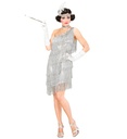 "CHARLESTON" (robe, collier, bandeau avec plume)