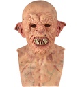 "MASQUE TETE COMPLETE DE ZOMBIE AVEC MENTON & POITRINE" aspect silicone
