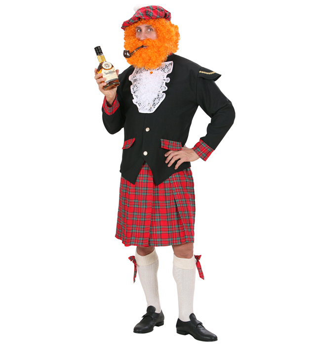 "ECOSSAIS" (veste, jabot, kilt, noeuds pour chaussettes, chapeau)