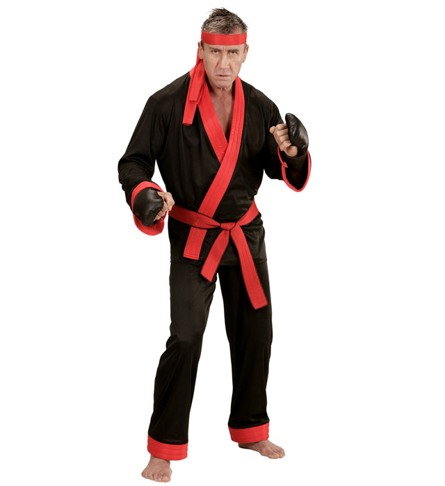 "KICK-BOXER" (veste, pantalon, ceinture, bandeau, gants de boxe)