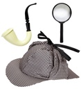 "DETECTIVE" (chapeau, pipe, loupe)