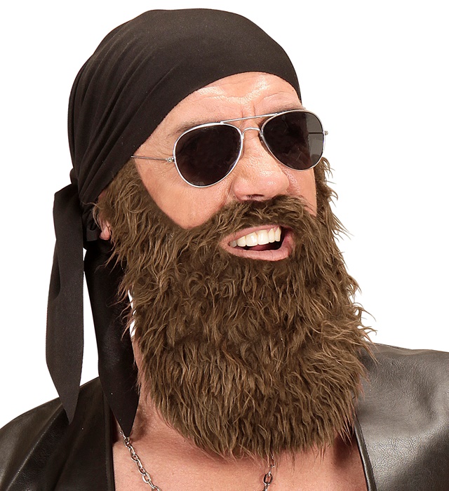 "BIKER" (bandeau & barbe)