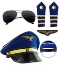 "SET PILOTE" (casquette, lunettes, epaules, broche aviateur)