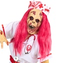 "MASQUE D'INFIRMIERE ZOMBIE AVEC PERRUQUE ET COIFFE"