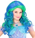 "PERRUQUE SIRENE EMERAUDE-TURQUOISE" en sachet