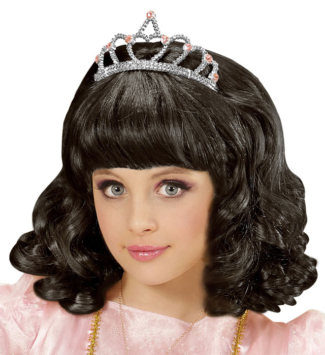 "PERRUQUE PRINCESSE BLONDE AVEC TIARE" en boite