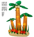 Set de "3 PALMIERS GONFLABLES LUMINEUX AVEC VENTILATEUR" 240 cm