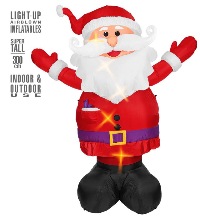 "PÈRE NOËL GONFLABLE LUMINEUX AVEC VENTILATEUR" 300 cm