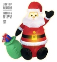 "PERE NOEL GONFLABLE LUMINEUX AVEC VENTILATEUR" 122 cm