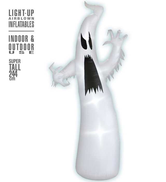 "FANTOME GONFLABLE LUMINEUX AVEC VENTILATEUR" 244 cm