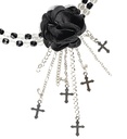 "RAS DU COU AVEC FLEUR GOTHIQUE NOIR"