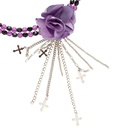 "RAS DU COU AVEC FLEUR GOTHIQUE VIOLET"