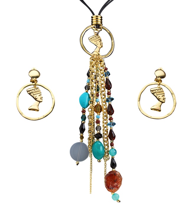 Set de "COLLIER ET BOUCLES D'OREILLES CLEOPATRE"