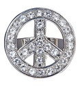 "BAGUE PEACE & LOVE STRASS"
