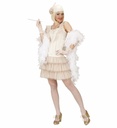 "CHARLESTON ANNEES 20 RUGISSANTES" (robe, chapeau, gants, fume-cigarette)