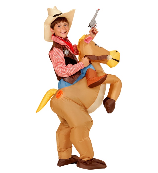[75501] "CHEVAL" (costume gonflable avec ventilateur, chapeau)