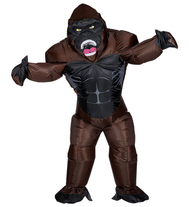 "GORILLE" (grand costume gonflable avec ventilateur avec masque)