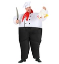 "CHEF CUISINIER" (costume gonflable avec ventilateur, foulard, chapeau)