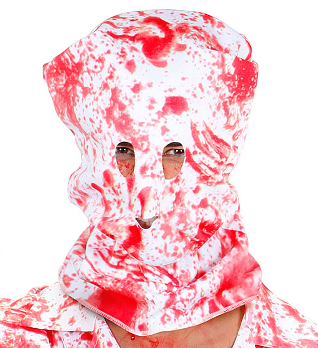 "MASQUE CAPUCHE HORROR AVEC SANG"