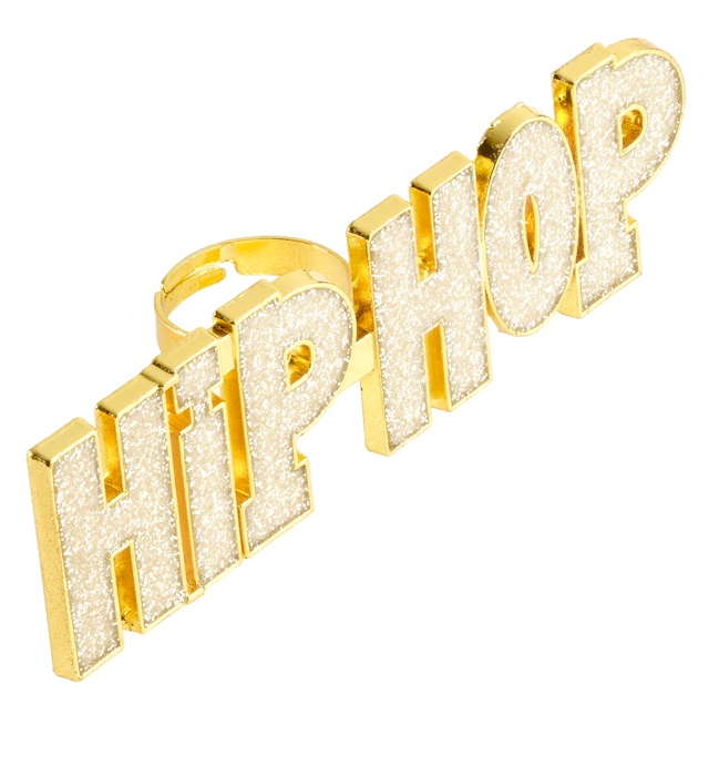 [75712] "BAGUE DOREE HIP HOP"