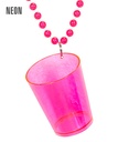 "COLLIER VERRE A SHOT ROSE FLUO"