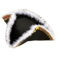 Feutre "TRICORNE AVEC BORDURE MARABOU"
