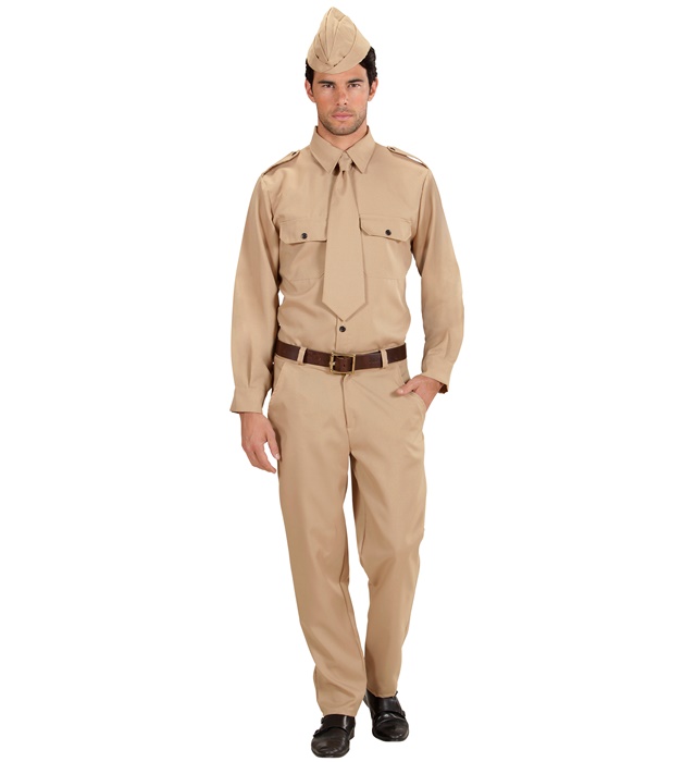 "SOLDAT WW2" (chemise, pantalon, cravate, chapeau)