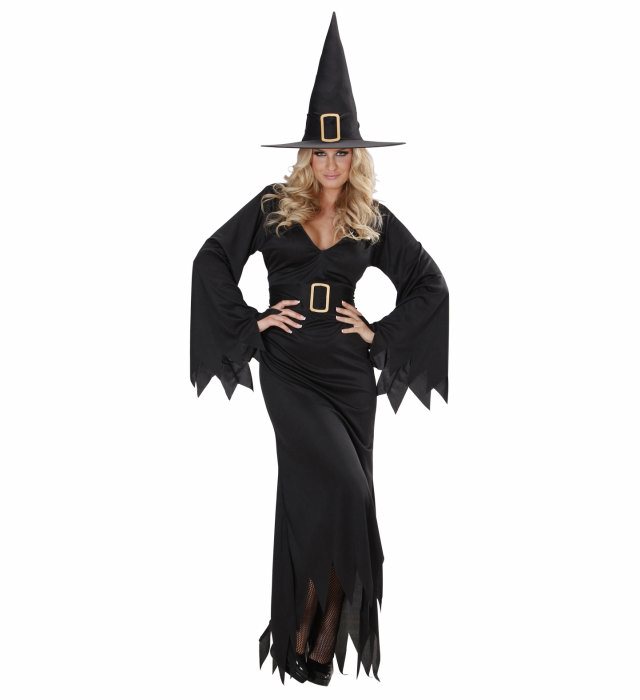 "SORCIERE ELEGANTE" (robe, ceinture, chapeau)