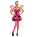 "PAPILLON ROSE" (robe avec attaches, ailes, peigne à cheveux avecfleur et noeud)