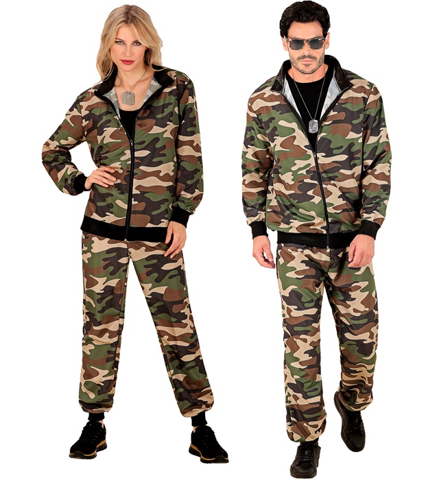 "COMBINAISON PARTY FASHION CAMOUFLAGE" (veste, pantalon)