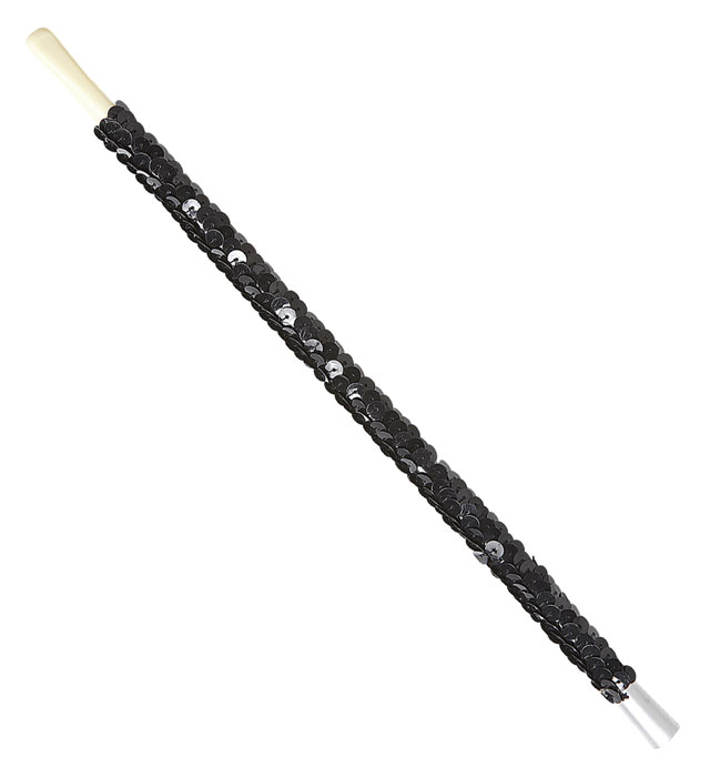[01206] "PORTE-CIGARETTES NOIR A PAILLETTES" 30 cm