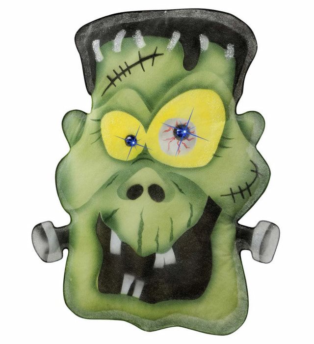 "MONSTRE EN CHIFFON AVEC YEUX GEMME" 40x52 cm
