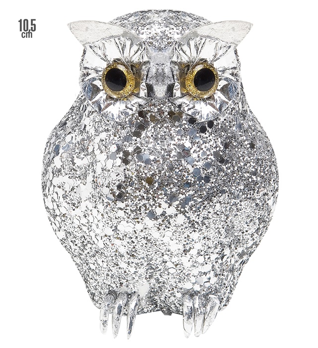 "CHOUETTE ARGENT " 10,5 cm