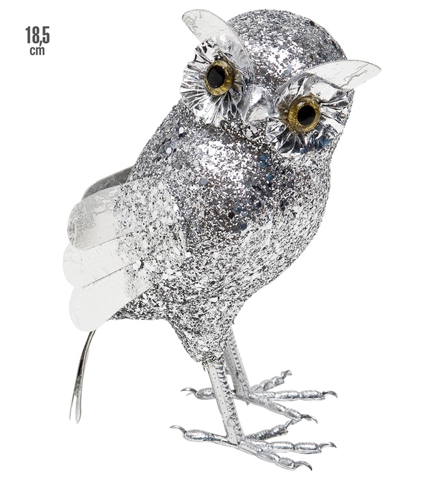 "CHOUETTE ARGENT " 18,5 cm