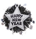"BROCHE HAPPY NEW YEAR ARGENT"