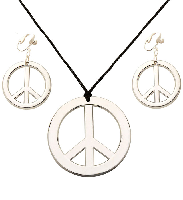 [7897H] "COLLIER ET BOUCLES D'OREILLES HIPPIE" set
