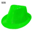 NEON GREEN SEQUIN FEDORA