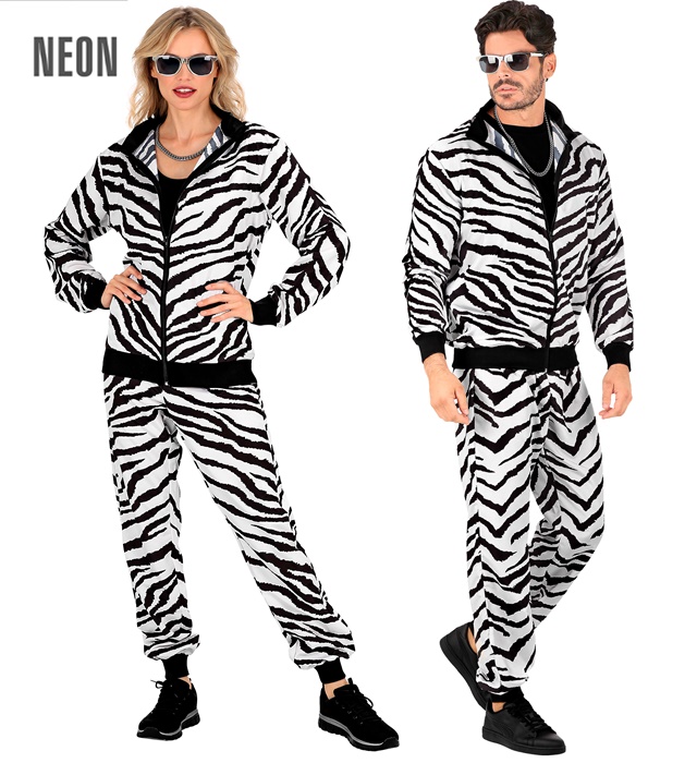 "COMBINAISON PARTY FASHION ANIMALIER ZEBRE" (veste, pantalon)