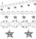 "GUIRLANDE HAPPY NEW YEAR ARGENT HOLOGRAPHIQUE" 3 m