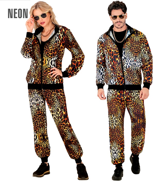 [79211] "COMBINAISON PARTY FASHION ANIMALIER LEOPARD" (veste, pantalon) (S)