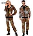 "COMBINAISON PARTY FASHION ANIMALIER LEOPARD" (veste, pantalon)