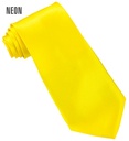 "CRAVATE JAUNE FLUO" en satin