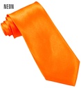 "CRAVATE ORANGE FLUO" en satin