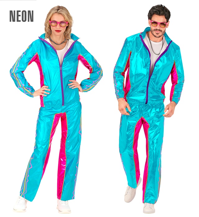 [79401] "COMBINAISON PARTY FASHION MUSIQUE DANCE ELECTRONIQUE AZUR METALLISE"  (veste, pantalon) (S)