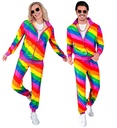 "COMBINAISON PARTY MODE ARC-EN-CIEL" (veste, pantalon)