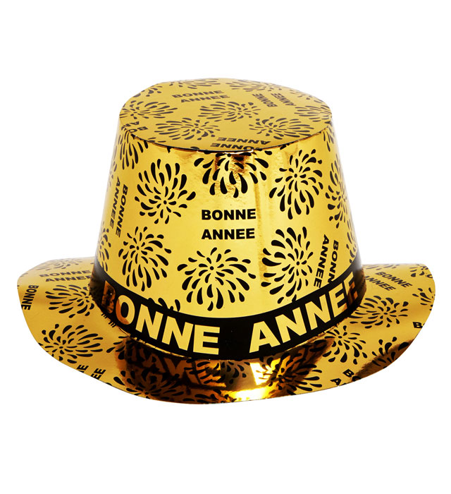 [7990Q] "HAUT-DE-FORME BONNE ANNÉE OR"
