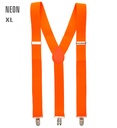 "BRETELLES ORANGES NEON" (extra long jusqu'à 115-120 cm)