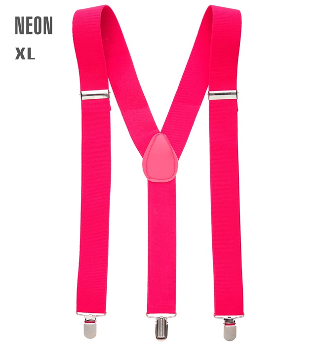 [7994P] "BRETELLES ROSES NEON" (extra long jusqu'à 115-120 cm)